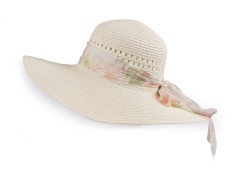  Női nyári szalma kalap - Ecru Női kalap, sapka